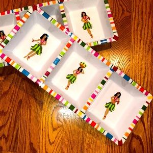 Hula Themed Snack Dish for Outdoor Entertaining